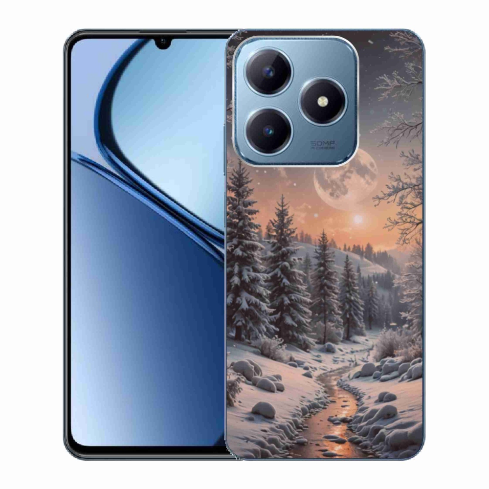 Gelový kryt mmCase na Realme C63 - zimní krajina 2