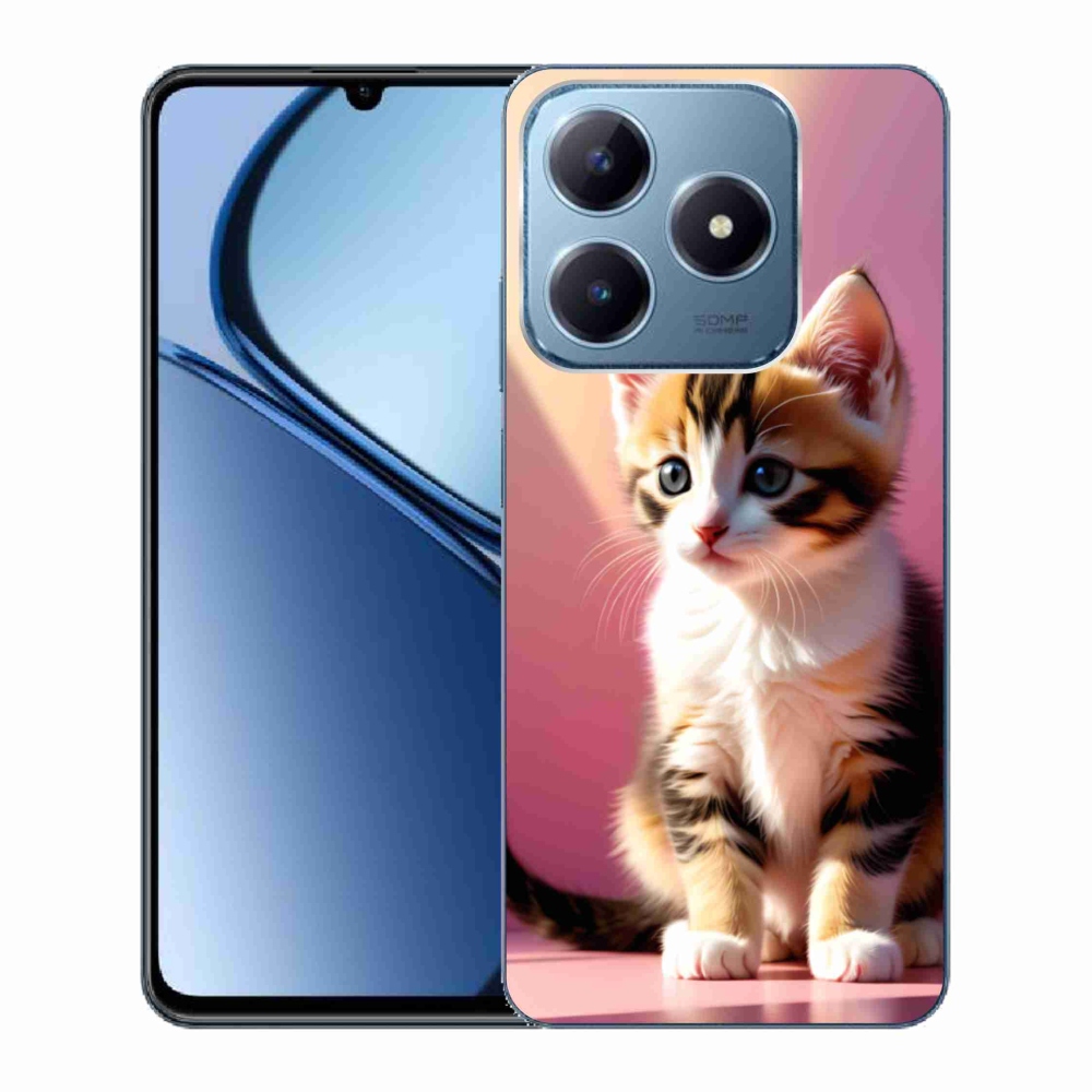 Gelový kryt mmCase na Realme C63 - zvědavé kotě 2