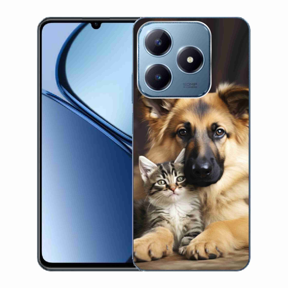 Gelový kryt mmCase na Realme C63 - zvířecí přátelství