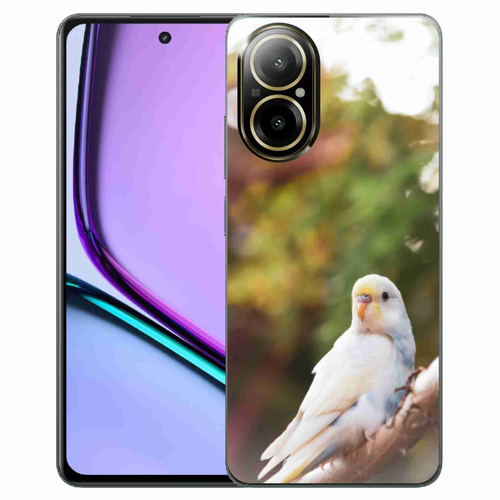 Gelový kryt mmCase na Realme C67 - andulka bílá