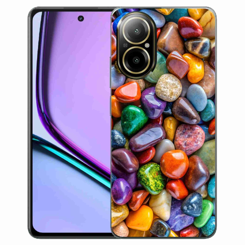 Gelový kryt mmCase na Realme C67 - barevné kamínky