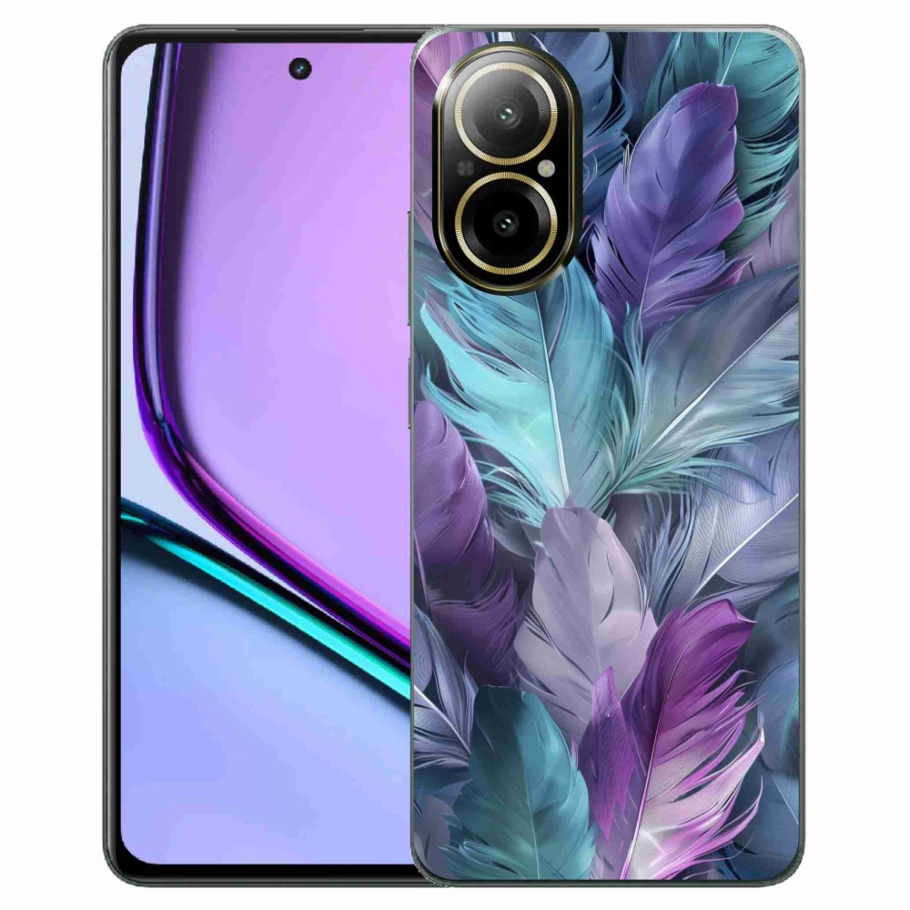 Gelový kryt mmCase na Realme C67 - barevné peří 2