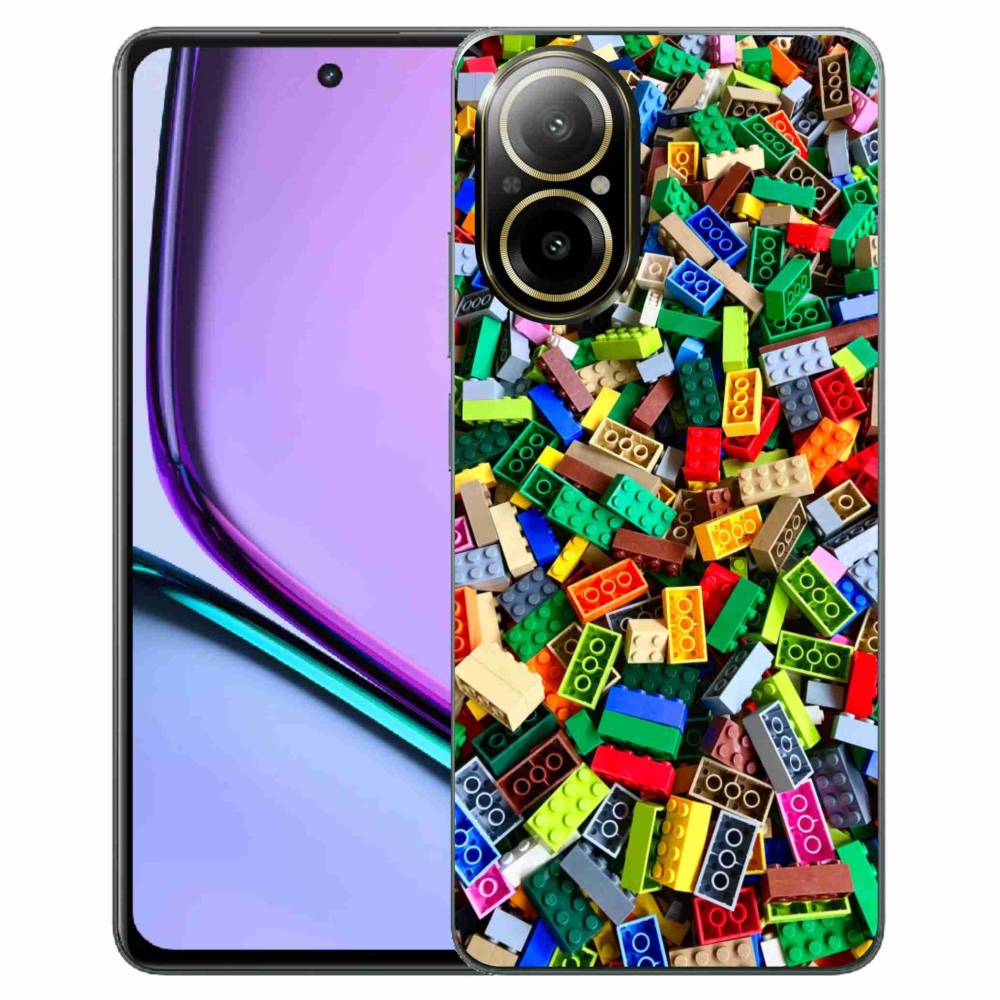 Gelový kryt mmCase na Realme C67 - barevné stavební kostky