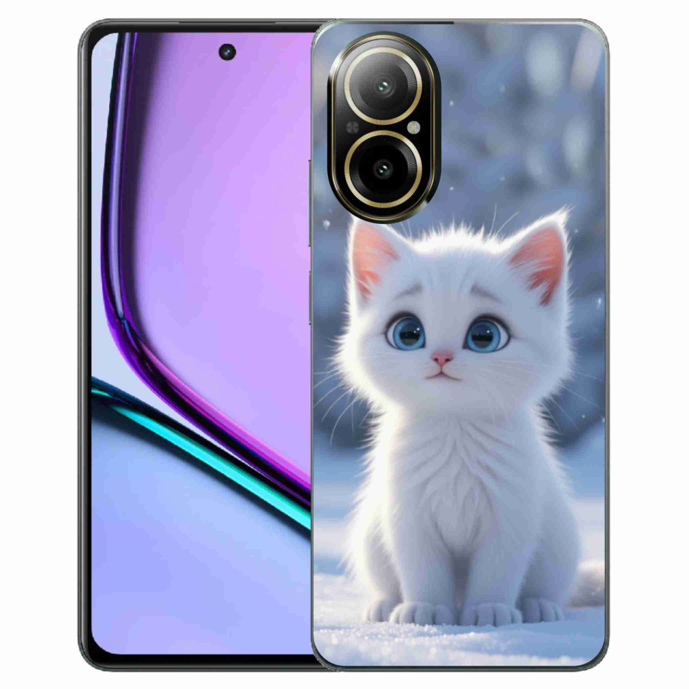 Gelový kryt mmCase na Realme C67 - bílé kotě 3
