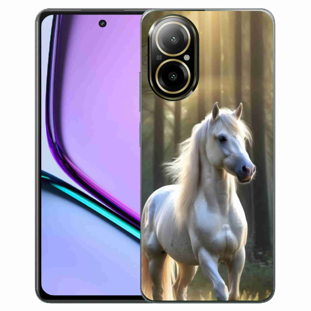 Gelový kryt mmCase na Realme C67 - bílý kůň 3
