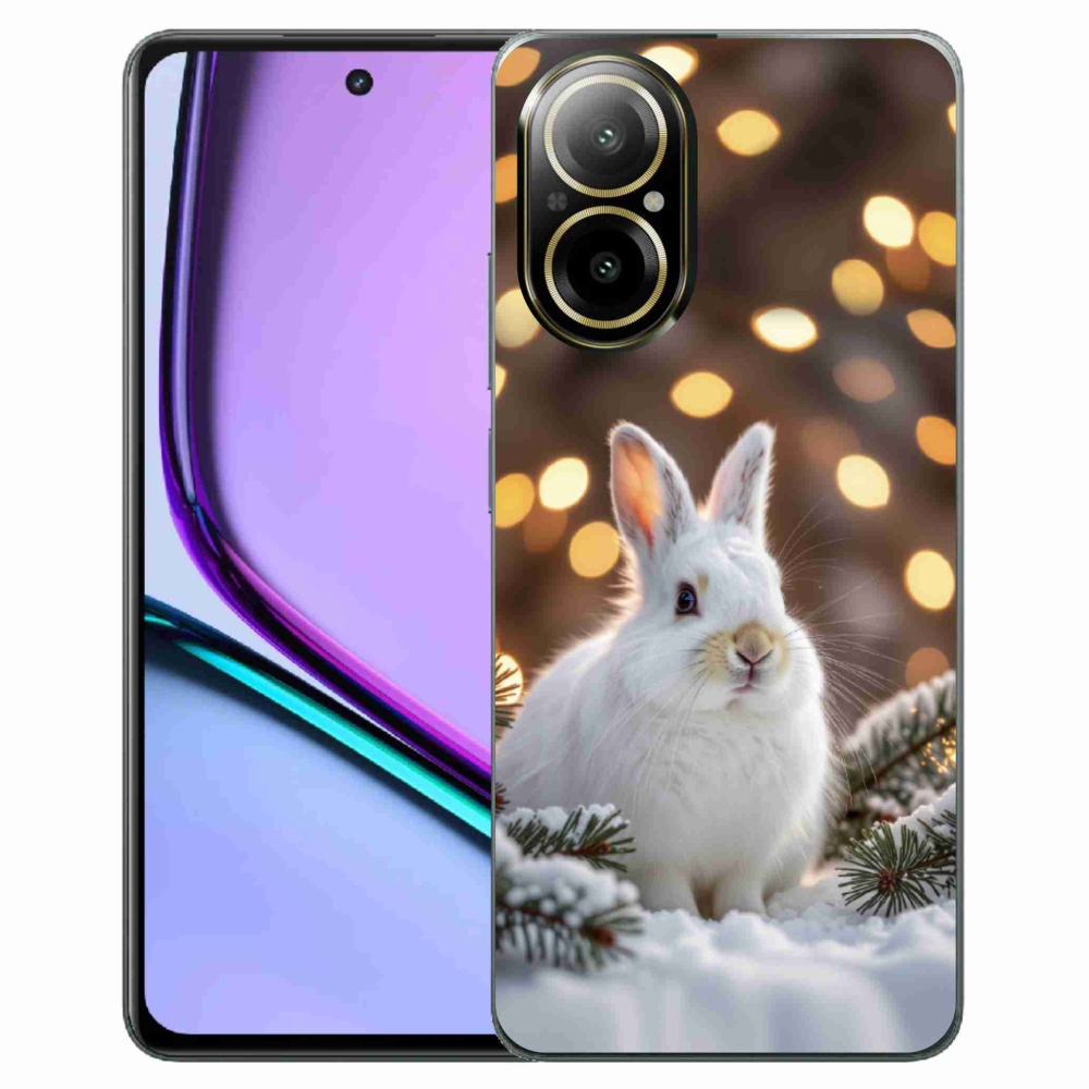 Gelový kryt mmCase na Realme C67 - bílý zajíc