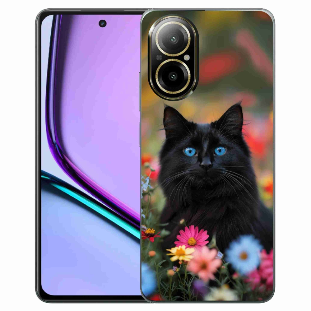 Gelový kryt mmCase na Realme C67 - černé kotě 4