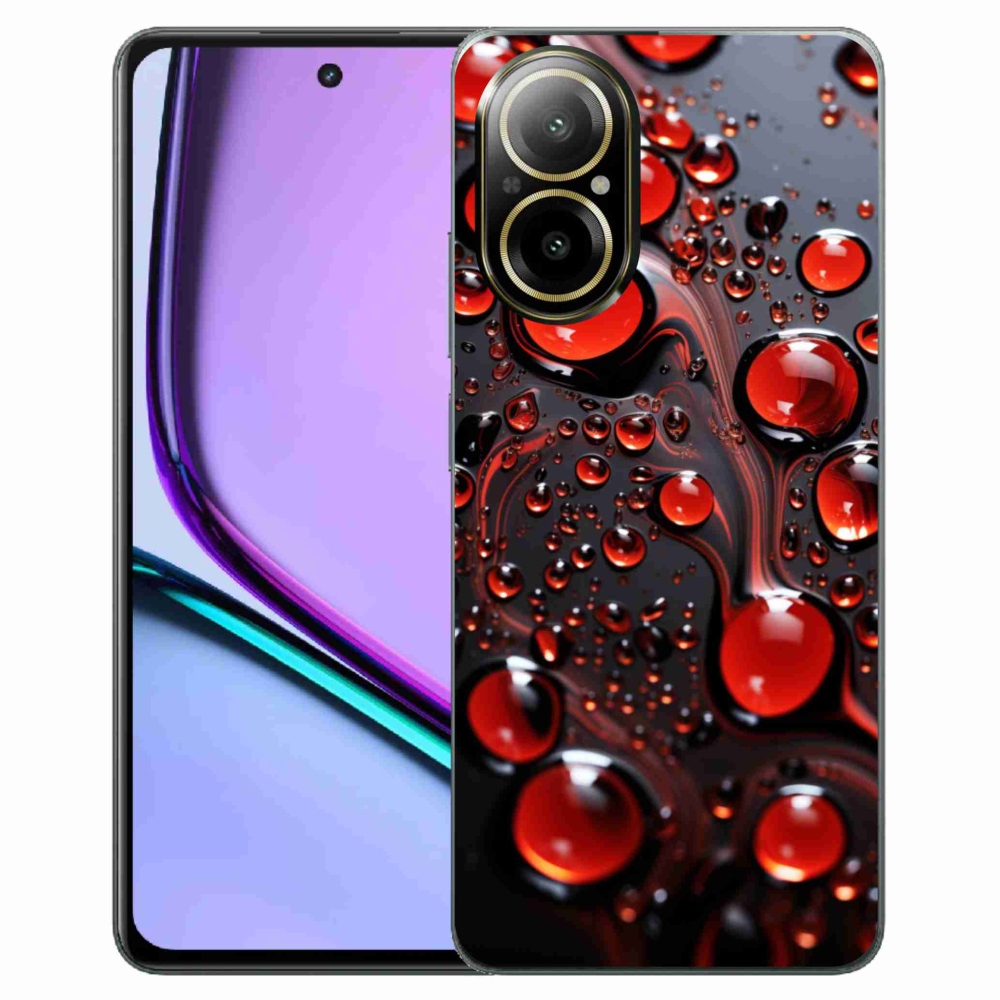 Gelový kryt mmCase na Realme C67 - červené kapky 2