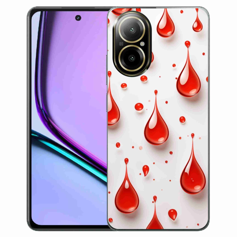 Gelový kryt mmCase na Realme C67 - červené kapky