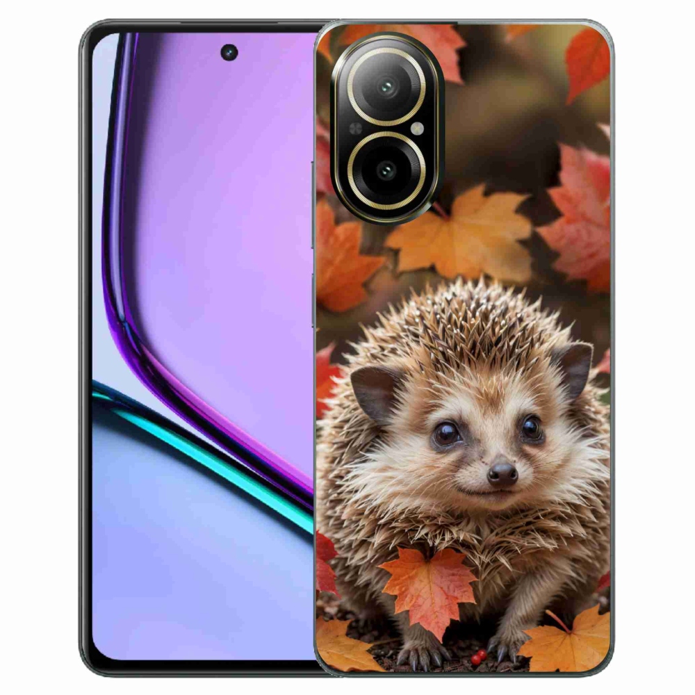 Gelový kryt mmCase na Realme C67 - ježek v listí