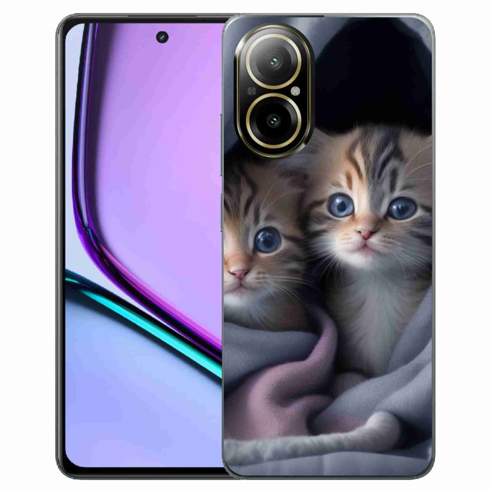 Gelový kryt mmCase na Realme C67 - kočičí duo 2