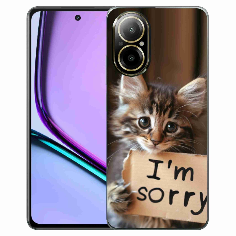 Gelový kryt mmCase na Realme C67 - kočíčí omluva