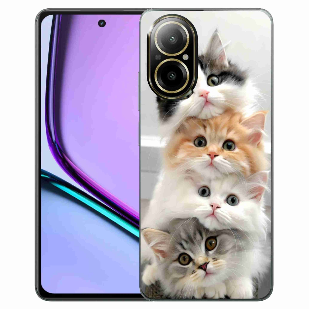 Gelový kryt mmCase na Realme C67 - kočičí parta