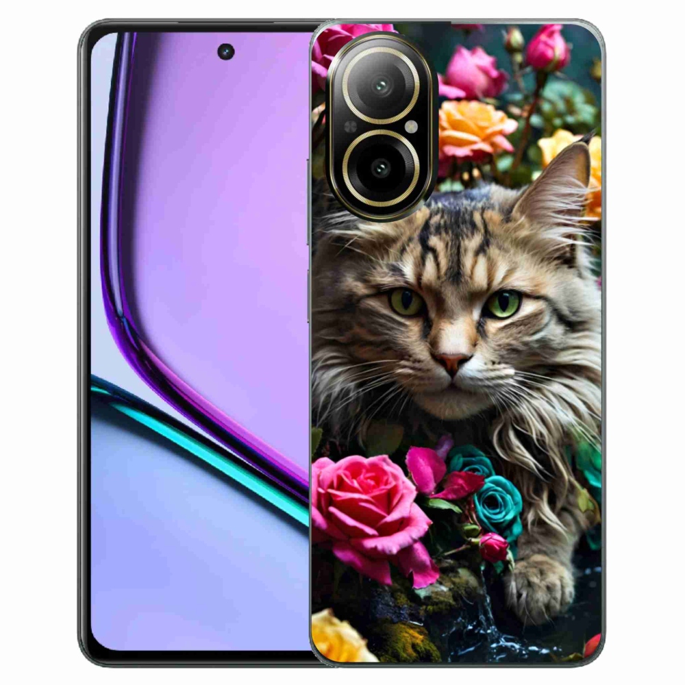 Gelový kryt mmCase na Realme C67 - kočíčí pohled 2