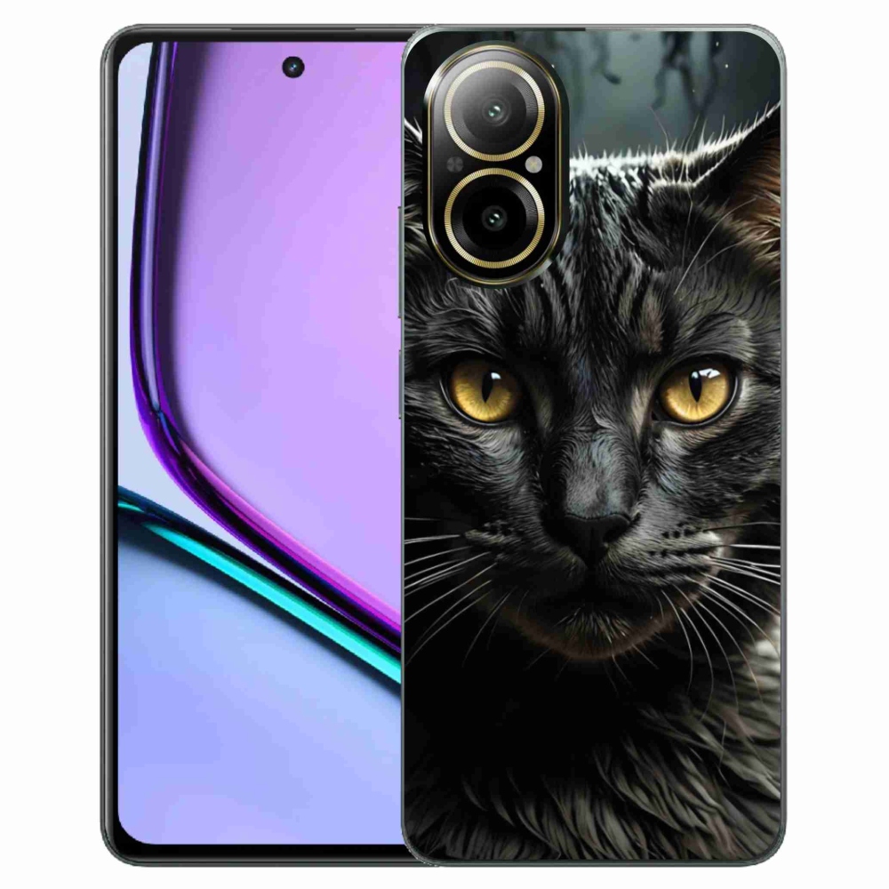 Gelový kryt mmCase na Realme C67 - kočičí pohled 3