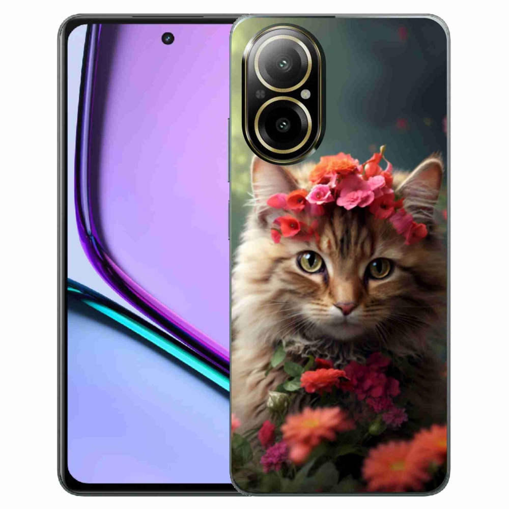 Gelový kryt mmCase na Realme C67 - kočíčí princezna