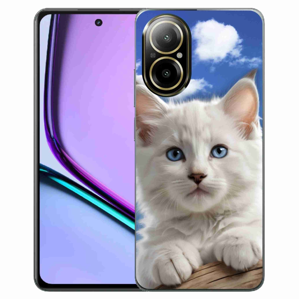 Gelový kryt mmCase na Realme C67 - kotě a oblaka