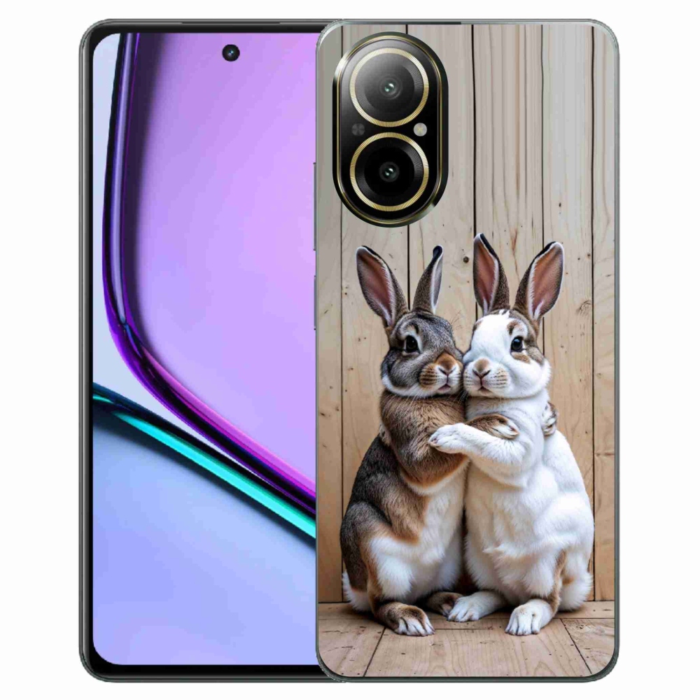 Gelový kryt mmCase na Realme C67 - králičí pár