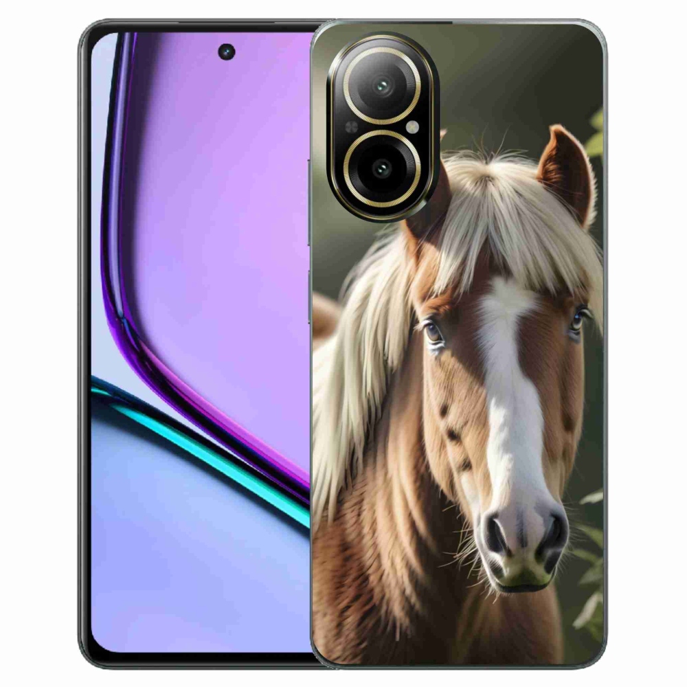 Gelový kryt mmCase na Realme C67 - kůň se světlou hřívou
