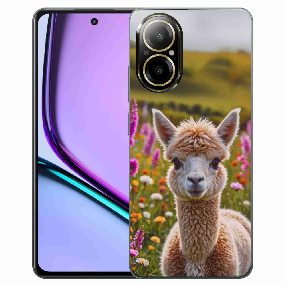 Gelový kryt mmCase na Realme C67 - lama na louce