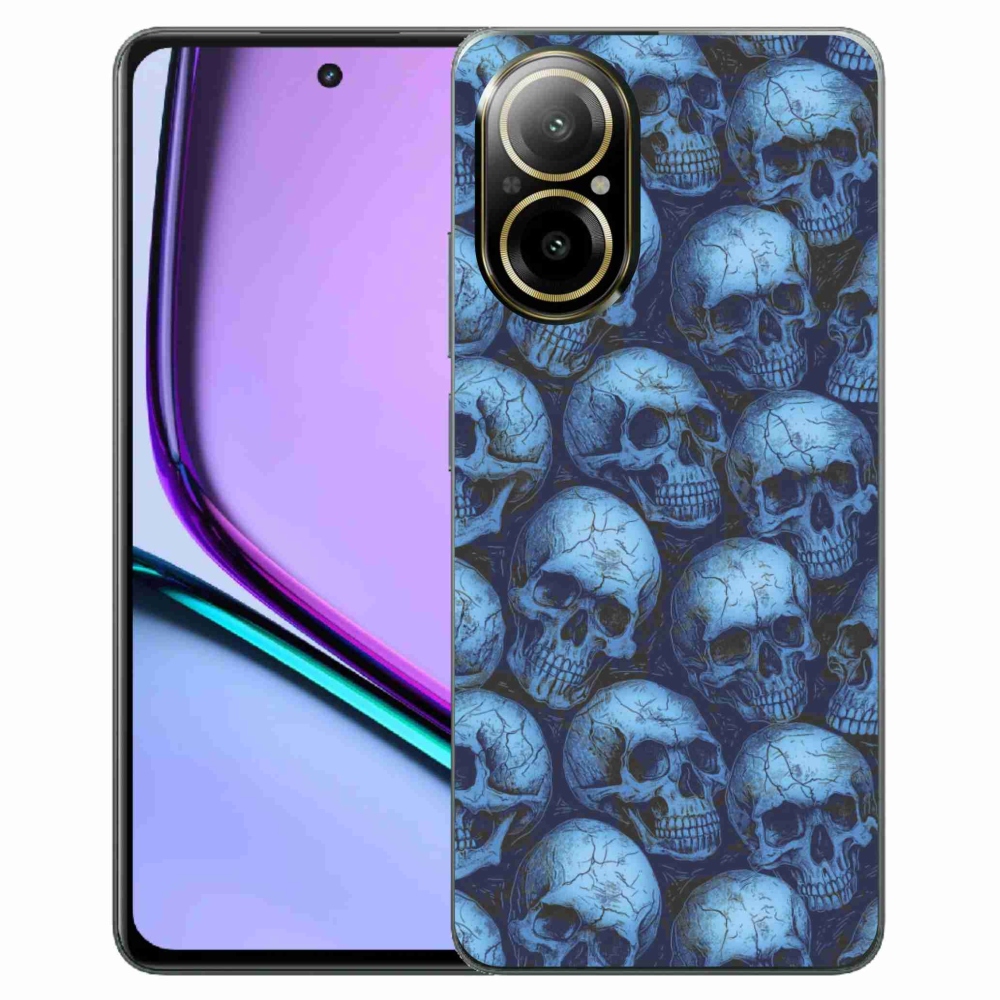 Gelový kryt mmCase na Realme C67 - lebky