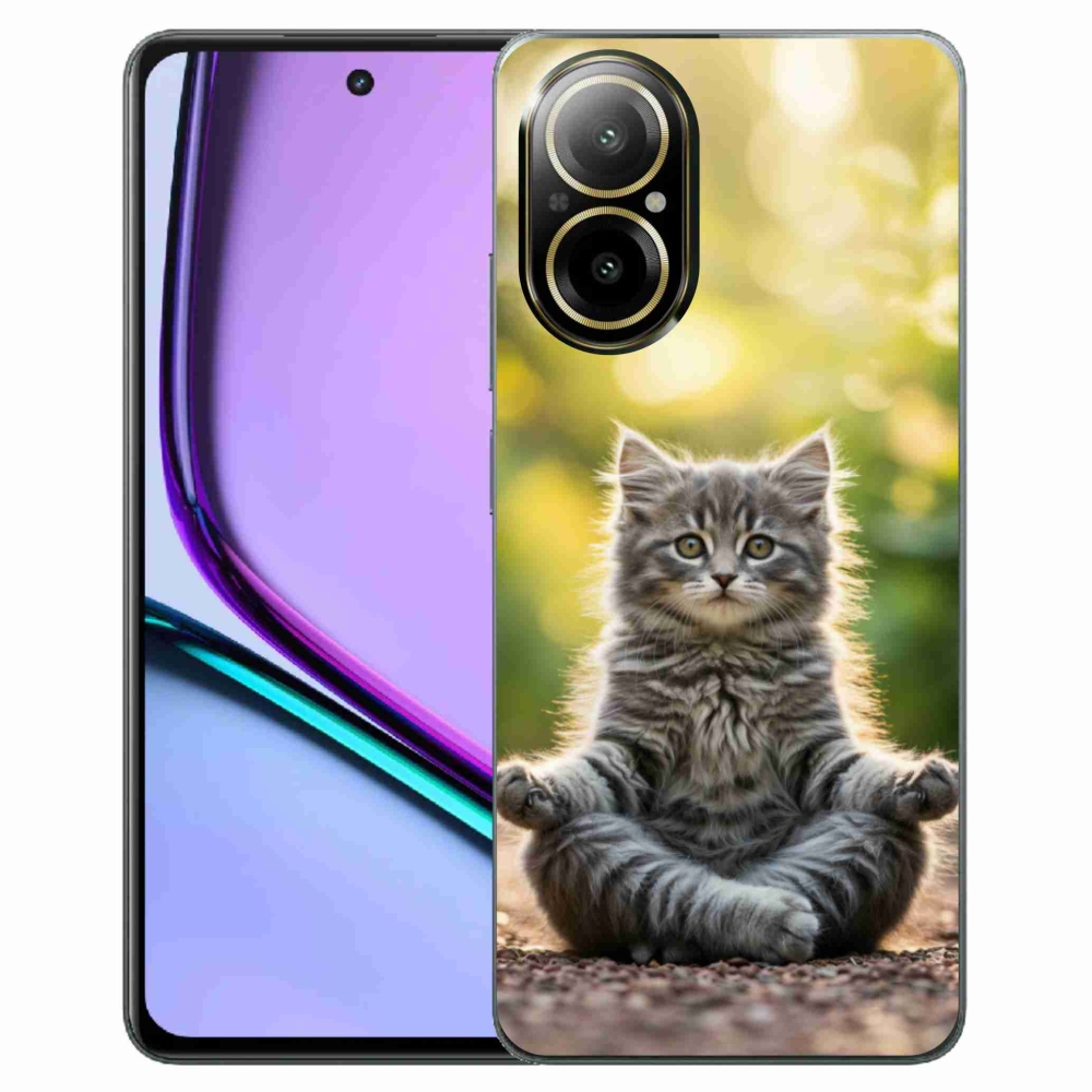Gelový kryt mmCase na Realme C67 - meditující kotě