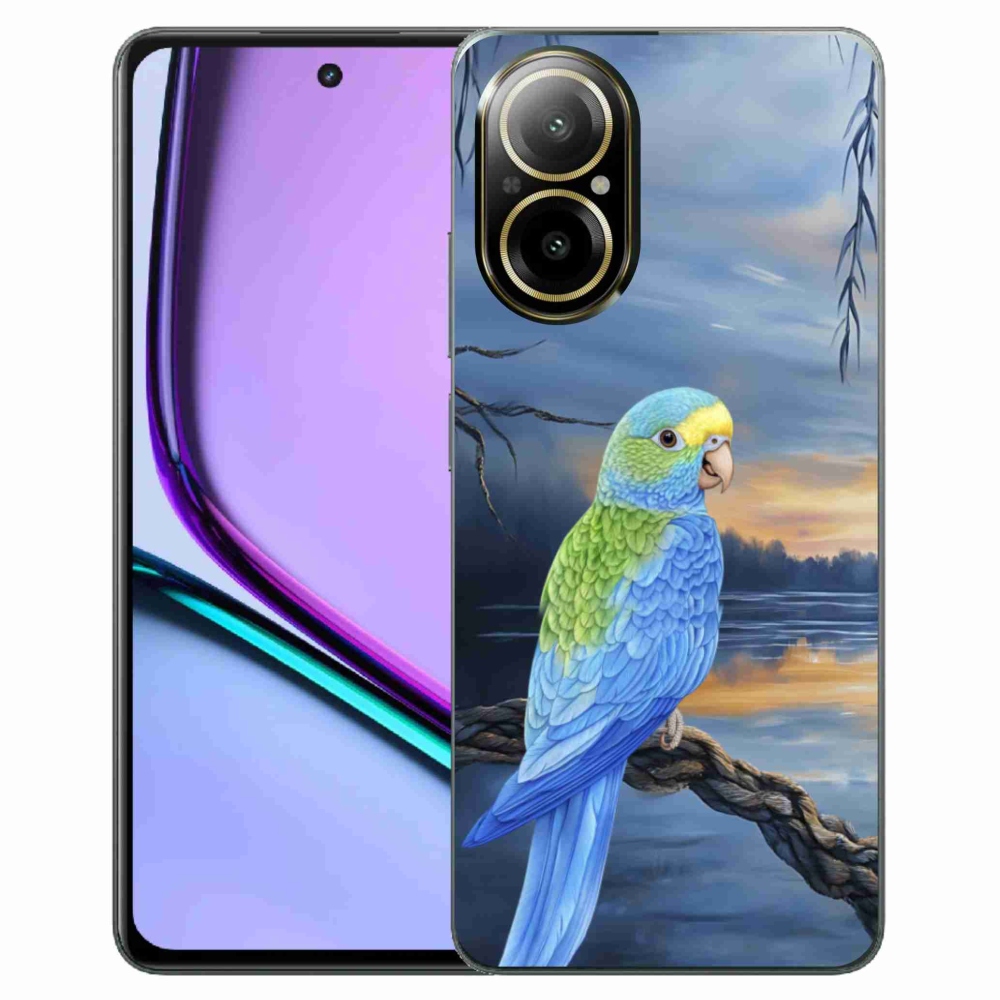 Gelový kryt mmCase na Realme C67 - modrý papoušek