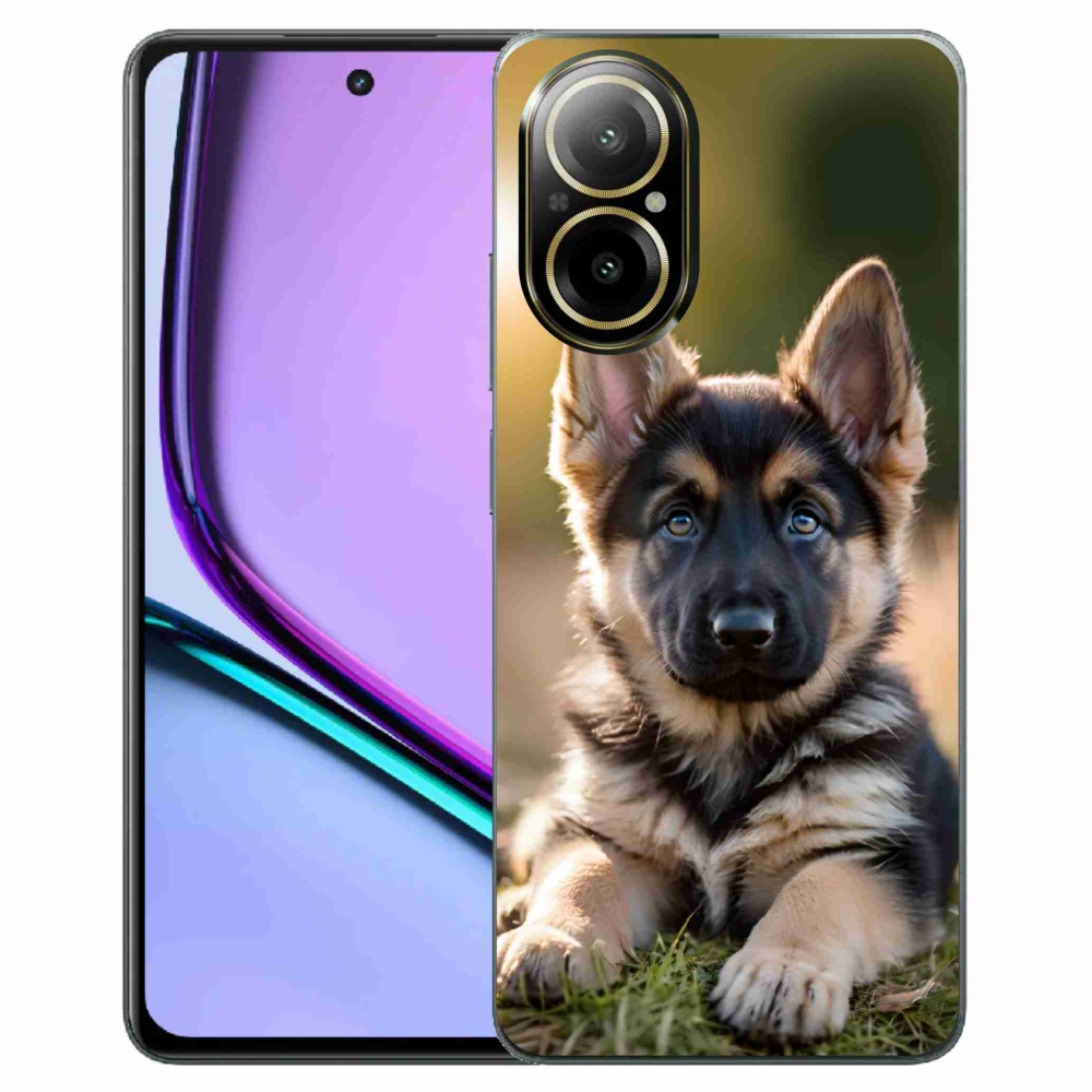 Gelový kryt mmCase na Realme C67 - německý ovčák v přírodě