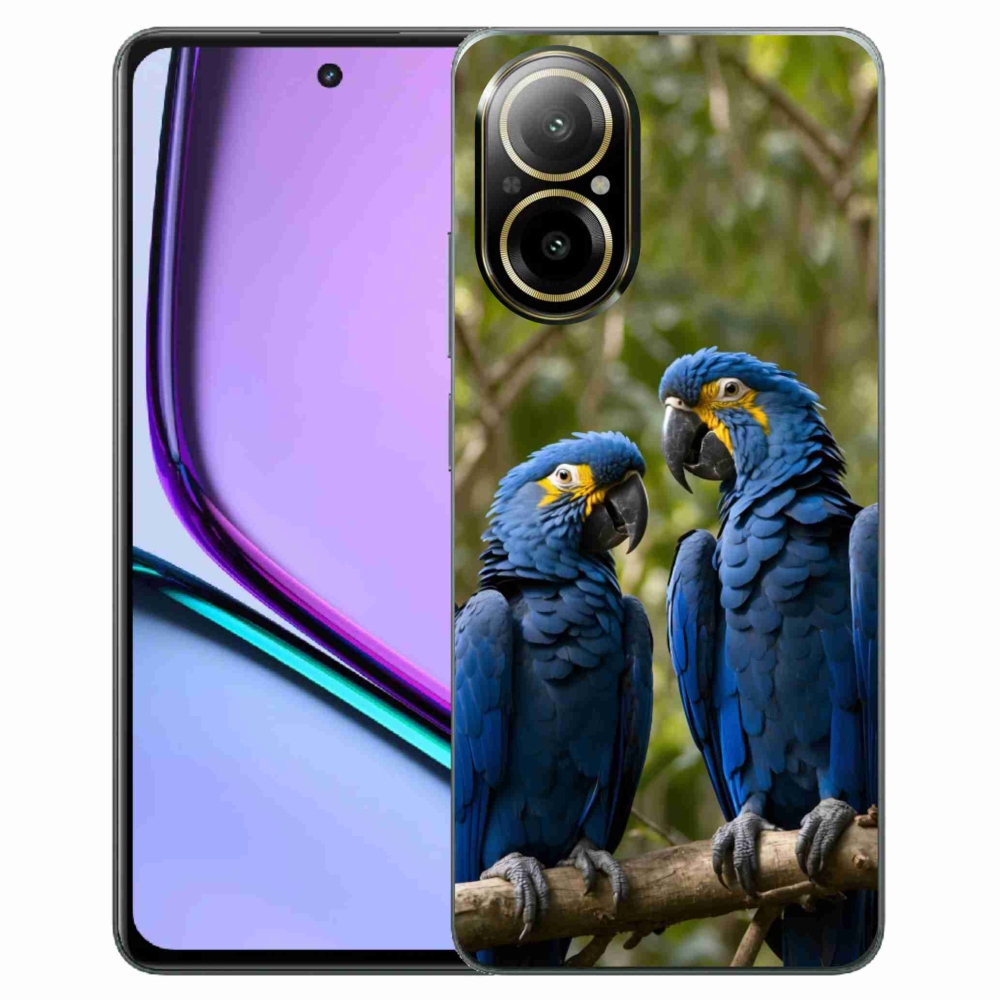 Gelový kryt mmCase na Realme C67 - papouščí duo