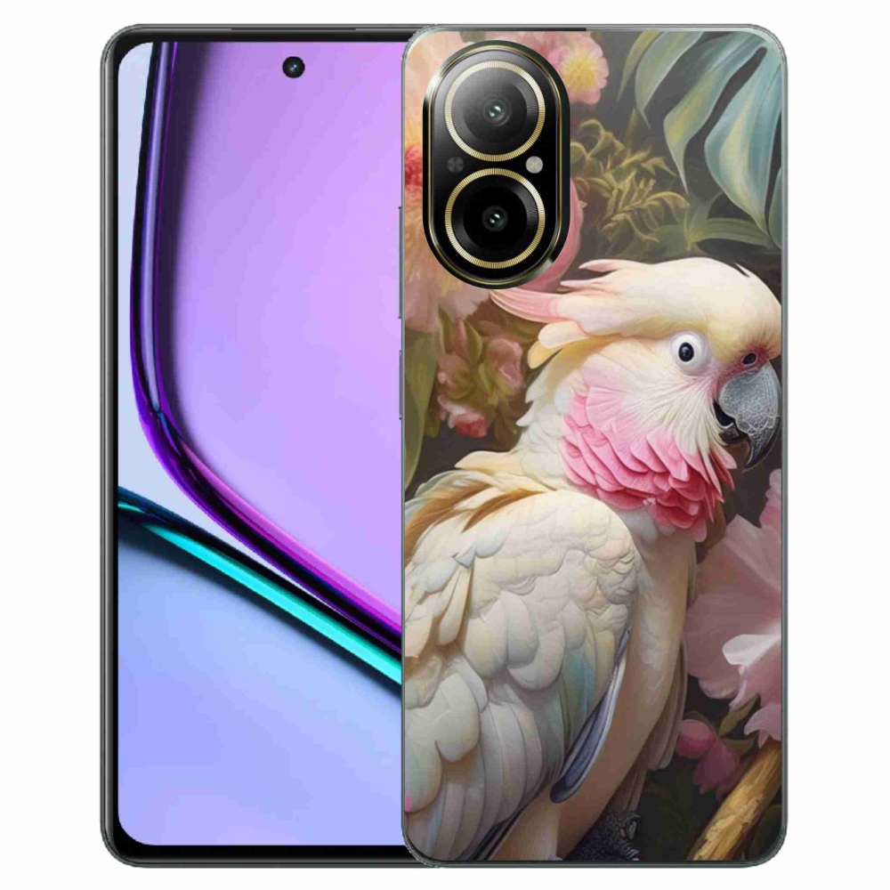 Gelový kryt mmCase na Realme C67 - papoušek kakadu růžový 2