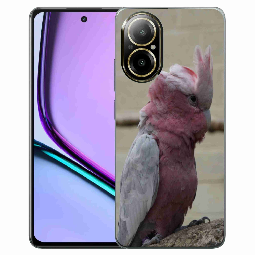 Gelový kryt mmCase na Realme C67 - papoušek kakadu růžový
