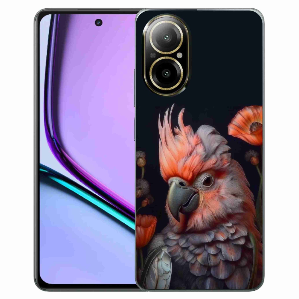 Gelový kryt mmCase na Realme C67 - papoušek kakadu v barvách