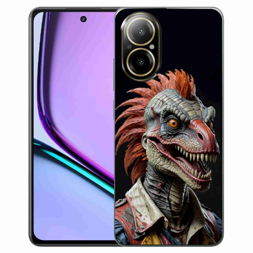 Gelový kryt mmCase na Realme C67 - punk dinosaurus