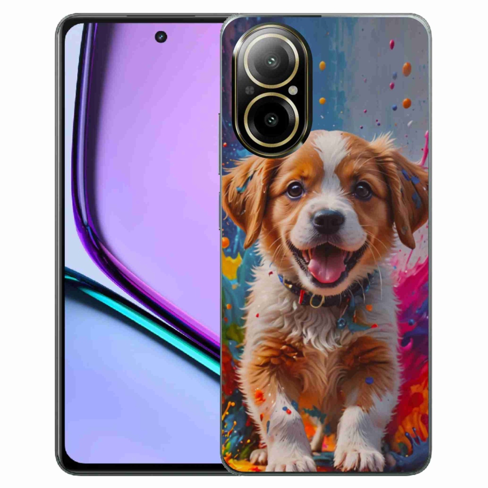 Gelový kryt mmCase na Realme C67 - roztomilé štěně 3