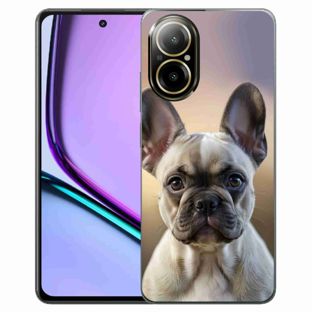 Gelový kryt mmCase na Realme C67 - roztomilý francouzský buldoček