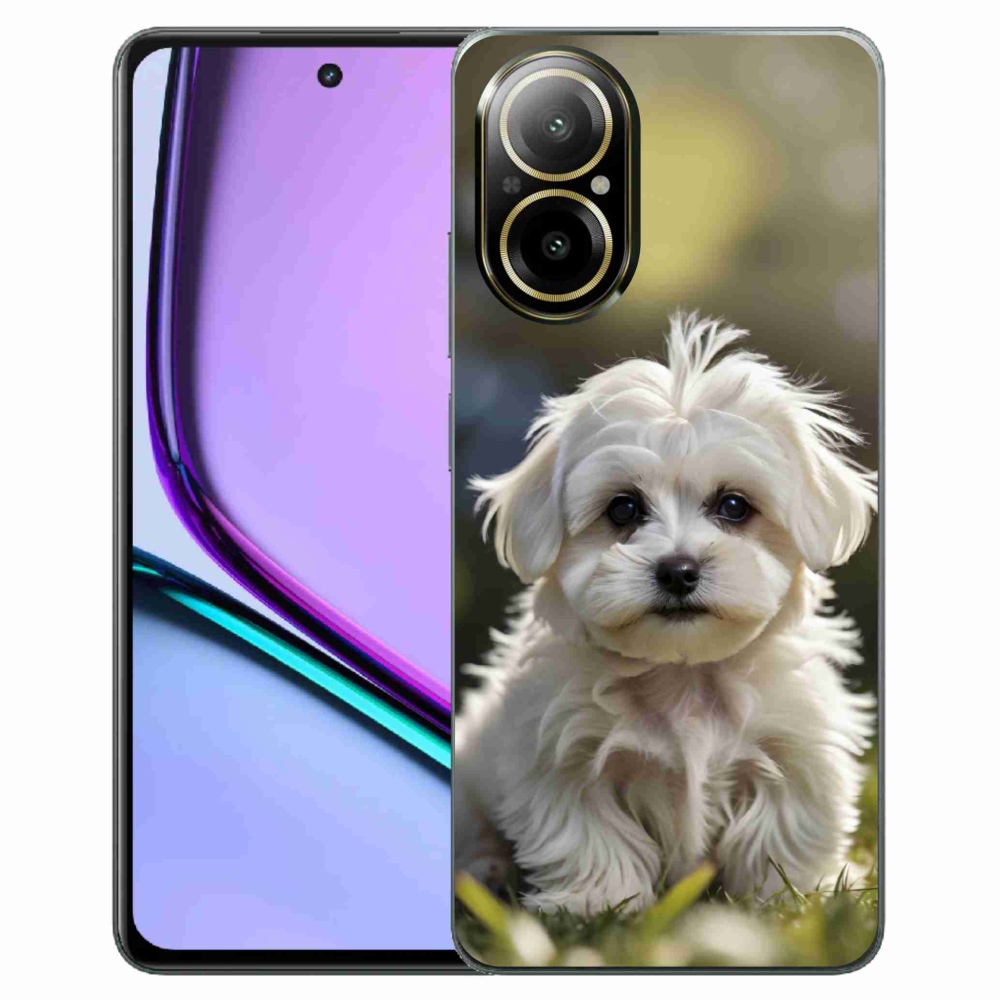 Gelový kryt mmCase na Realme C67 - roztomilý maltézský psík