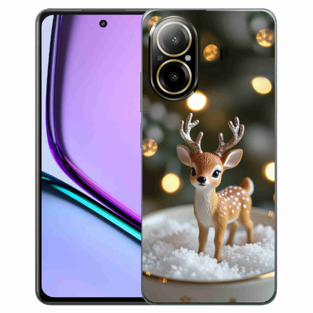Gelový kryt mmCase na Realme C67 - roztomilý vánoční jelen