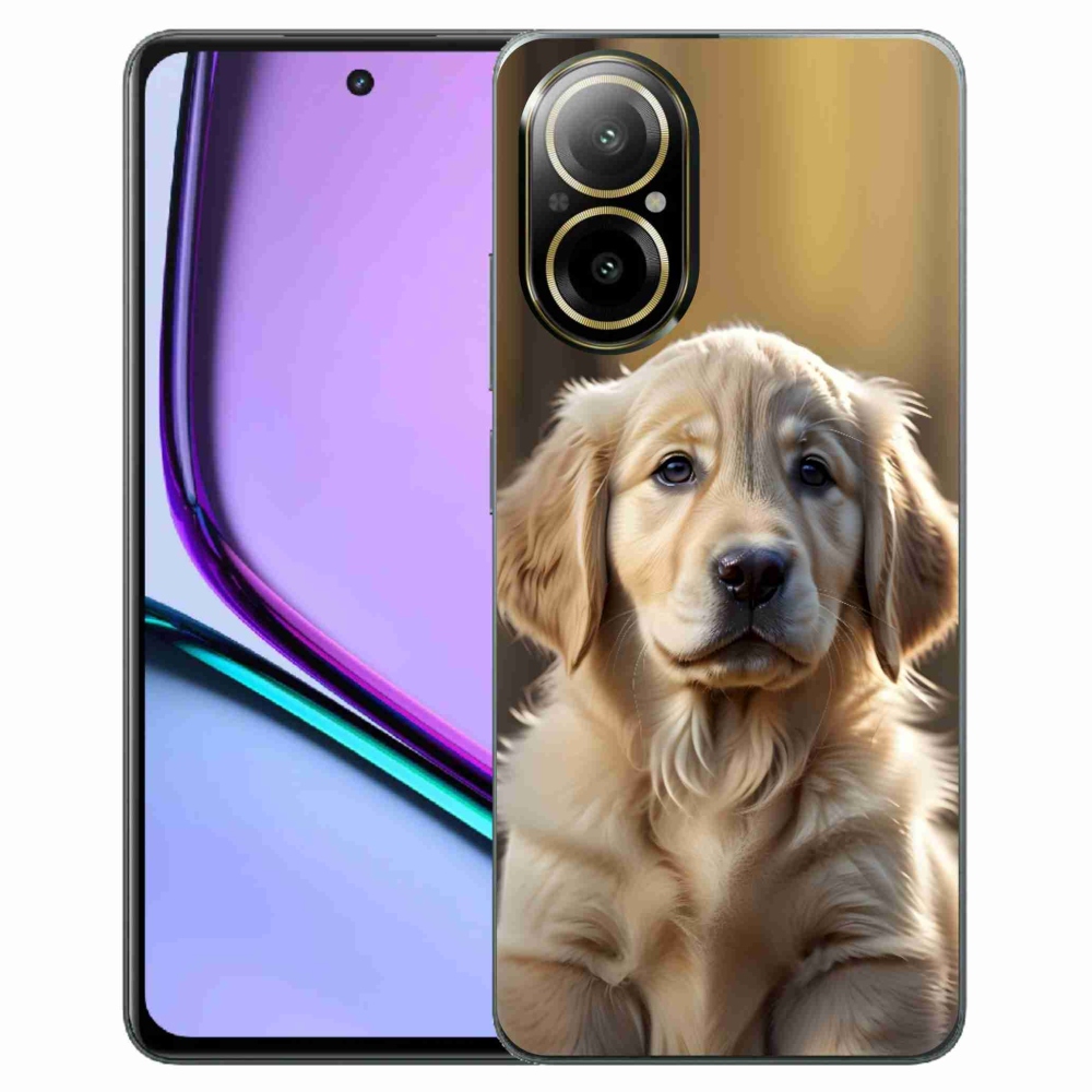 Gelový kryt mmCase na Realme C67 - roztomilý zlatý retrívr