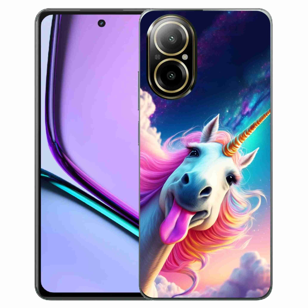 Gelový kryt mmCase na Realme C67 - šílený jednorožec