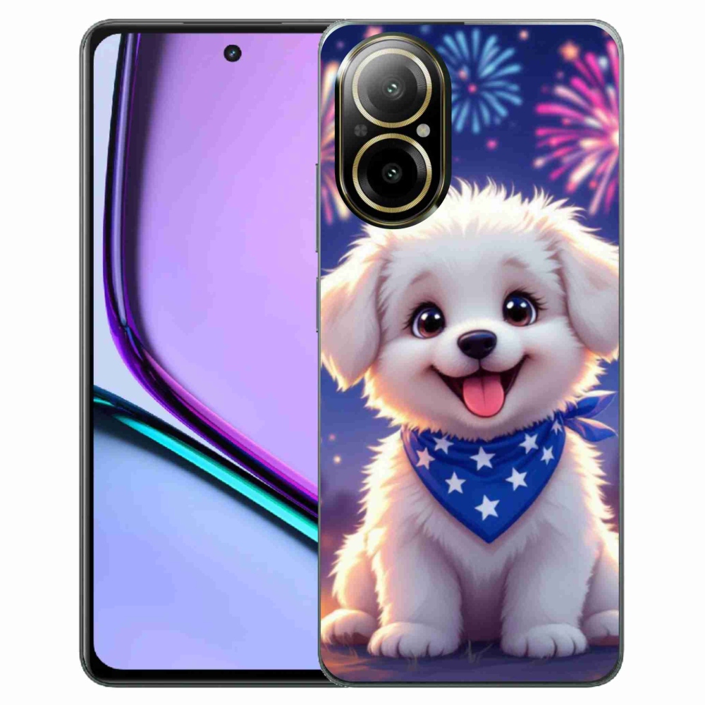 Gelový kryt mmCase na Realme C67 - slavnostní štěně