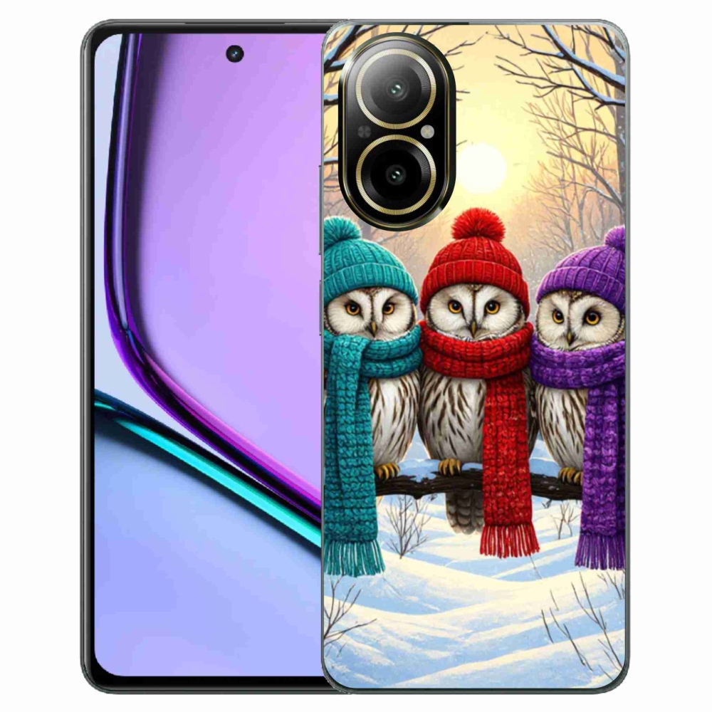 Gelový kryt mmCase na Realme C67 - soví přátelé