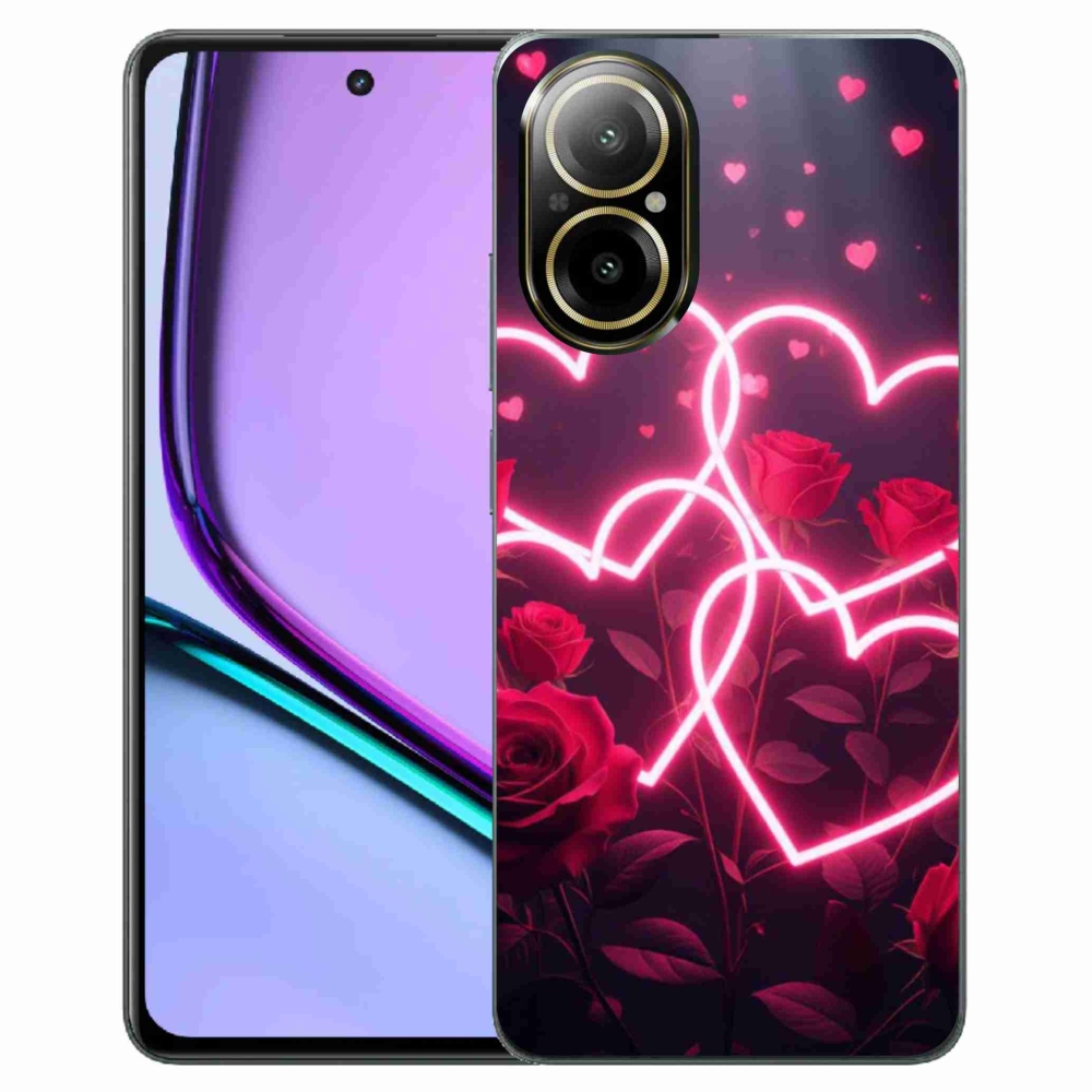 Gelový kryt mmCase na Realme C67 - srdce lásky