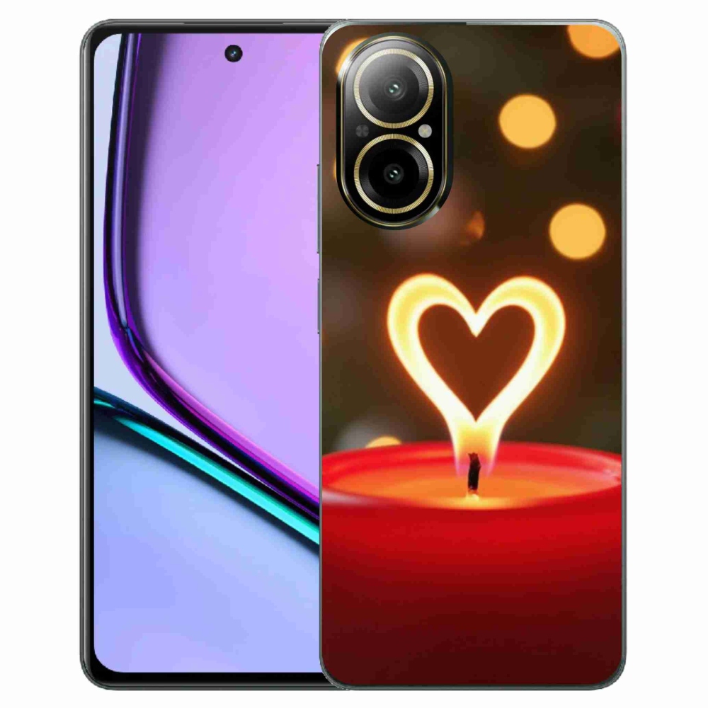 Gelový kryt mmCase na Realme C67 - srdce z plamene