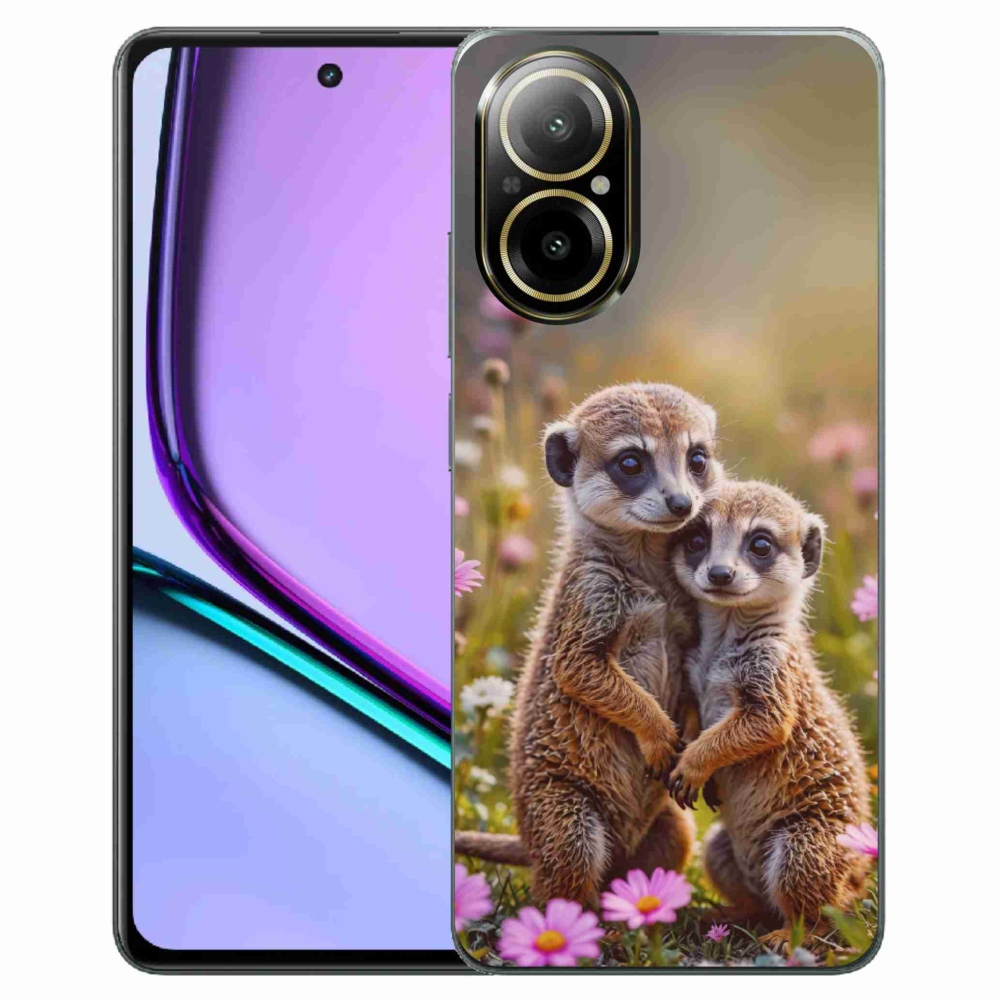 Gelový kryt mmCase na Realme C67 - surikatí duo