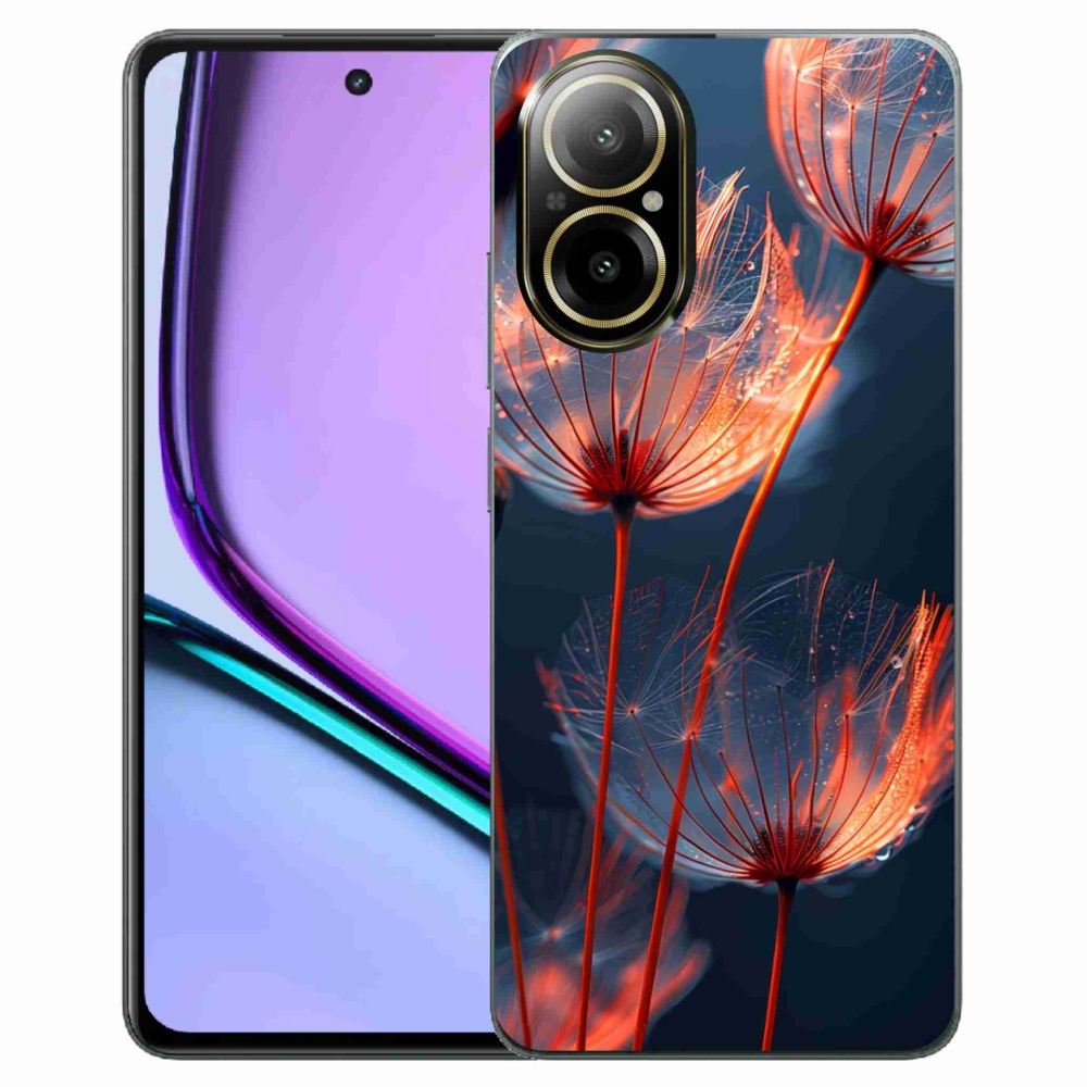 Gelový kryt mmCase na Realme C67 - světélkující chmýří