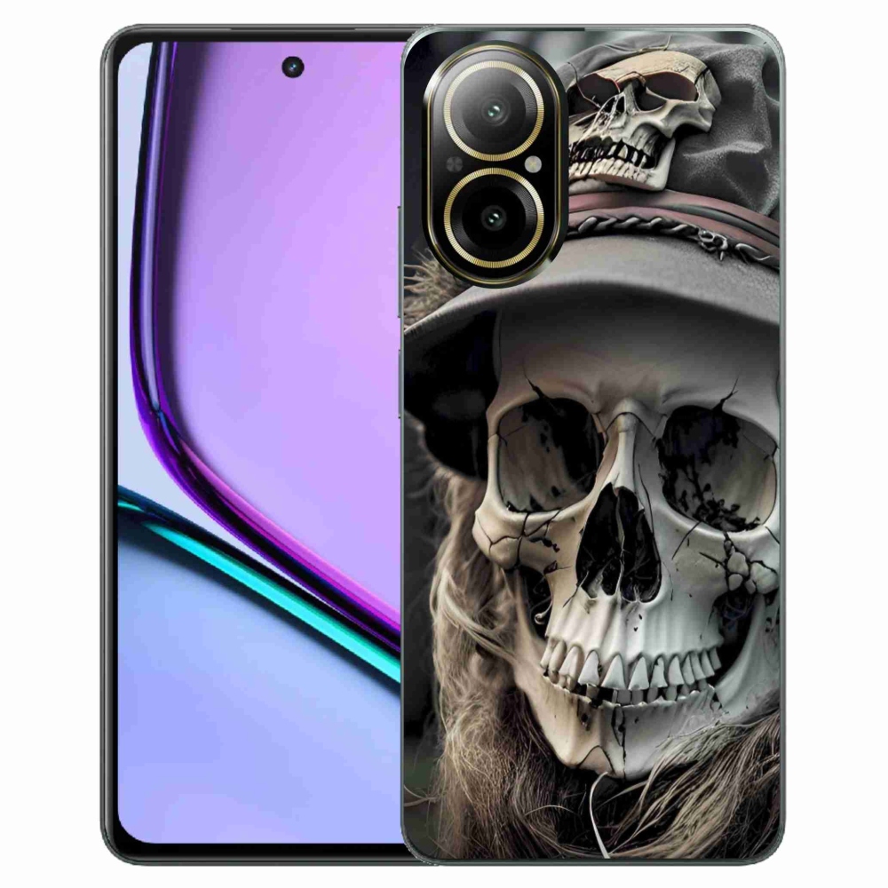 Gelový kryt mmCase na Realme C67 - temná lebka