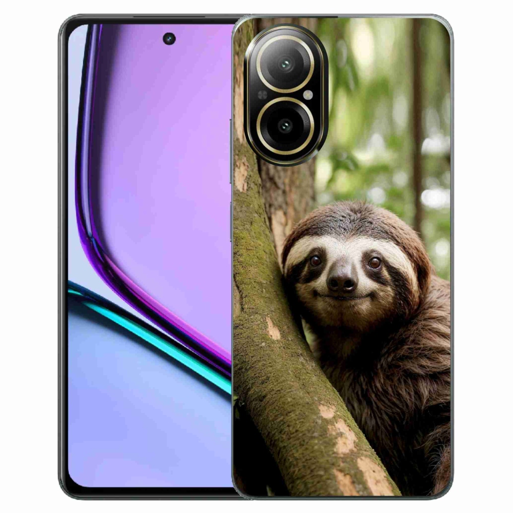 Gelový kryt mmCase na Realme C67 - usměvavý lenochod