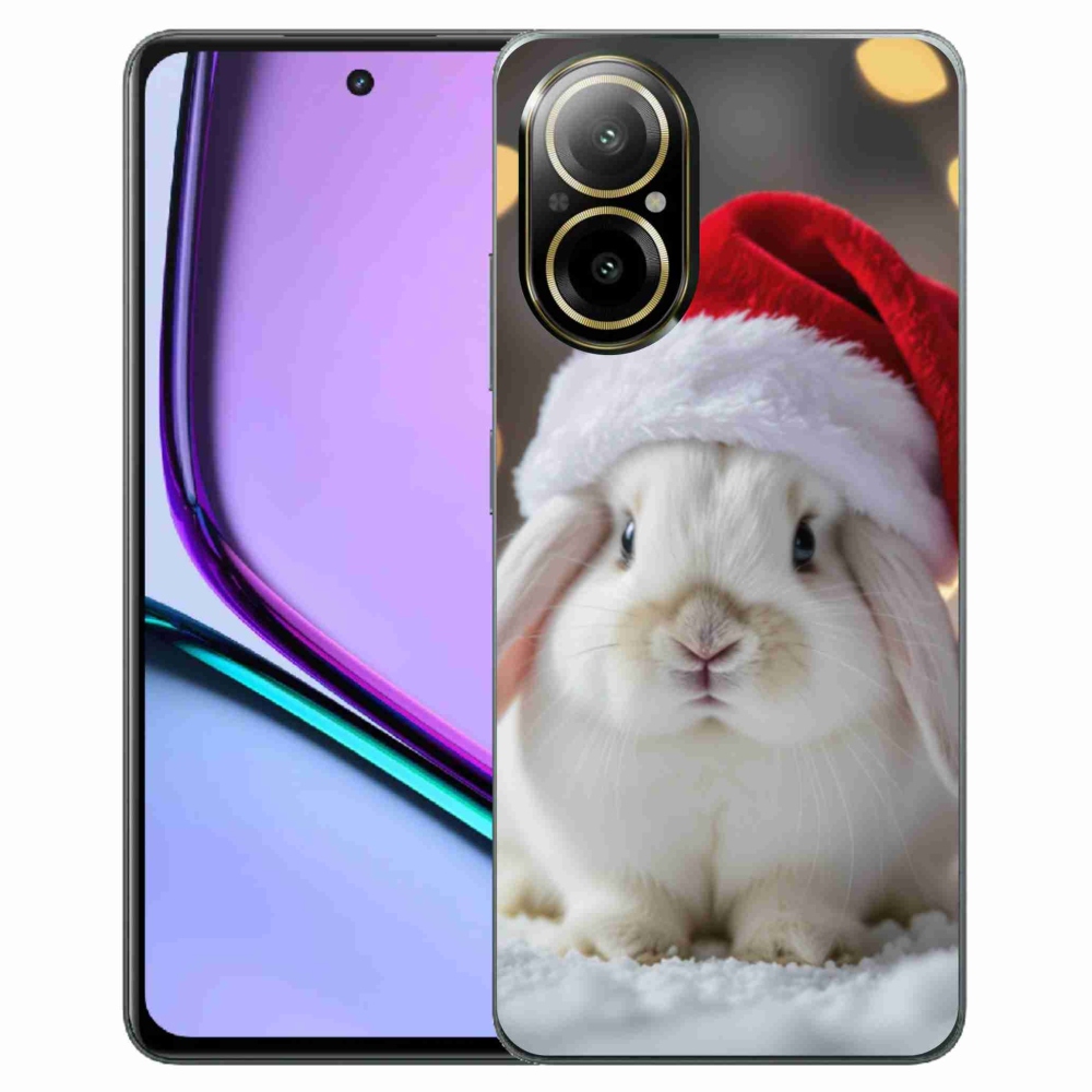 Gelový kryt mmCase na Realme C67 - vánoční králík
