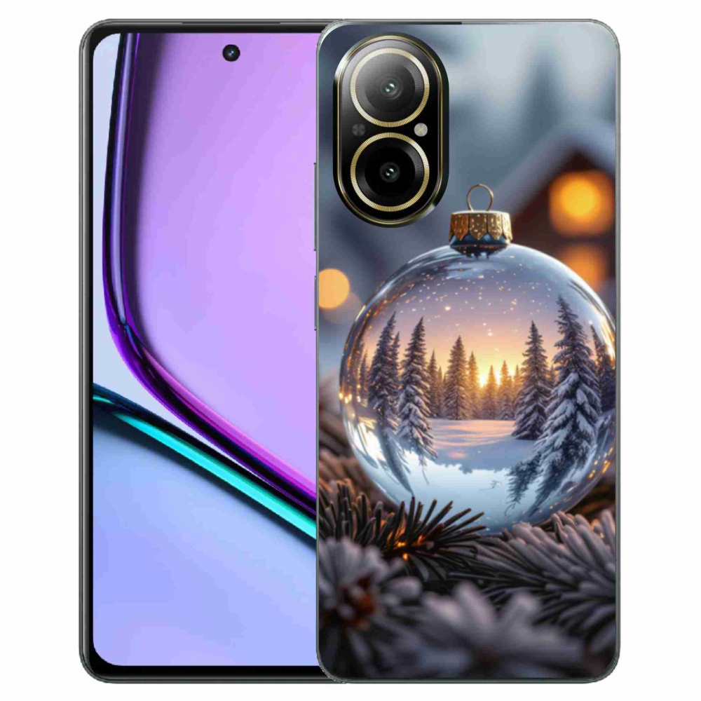 Gelový kryt mmCase na Realme C67 - vánoční ozdoba