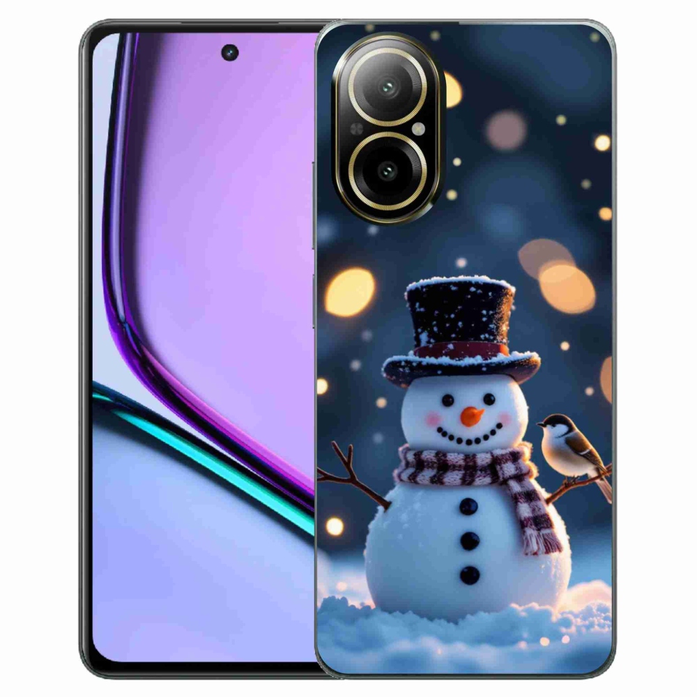 Gelový kryt mmCase na Realme C67 - vánoční sněhulák